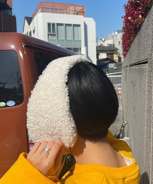 Casselini（キャセリーニ）の「Casselini(キャセリーニ)リバーシブルイヤマフ（マフラー・レディース・ブラック/ライトグレー/ブラウン/アニマル・FREE）」の10枚目の写真