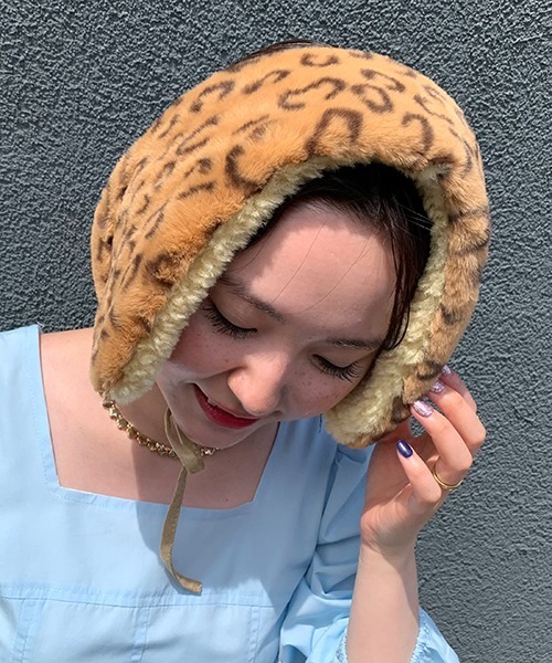 Casselini（キャセリーニ）の「Casselini(キャセリーニ)リバーシブルイヤマフ（マフラー・レディース・ブラック/ライトグレー/ブラウン/アニマル・FREE）」の22枚目の写真