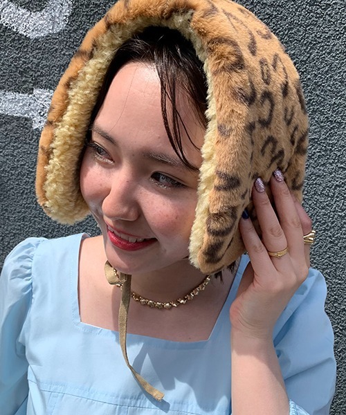 Casselini（キャセリーニ）の「Casselini(キャセリーニ)リバーシブルイヤマフ（マフラー・レディース・ブラック/ライトグレー/ブラウン/アニマル・FREE）」の19枚目の写真