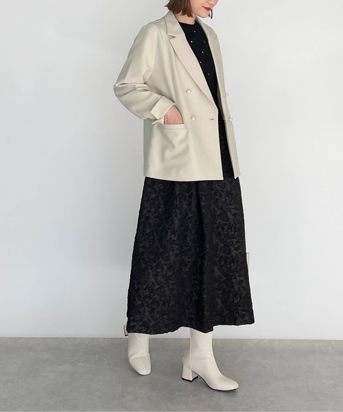 PICCIN PERLA（ピッチンペルラ）の「パールボタンテーラードジャケット（テーラードジャケット・レディース・ベージュ/ブラック・M）」の5枚目の写真