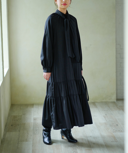 りません STYLE ボウタイティアードワンピースの通販 by 花shop ...