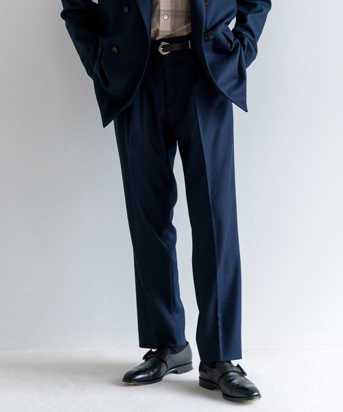 EDIFICE（エディフィス）の「サキソニー 1タック スラックス【セットアップ着用可】（その他パンツ・メンズ・ネイビー/ベージュ系その他/ブラウン/カーキ・LARGE/SMALL/X-LARGE/MEDIUM）」の6枚目の写真