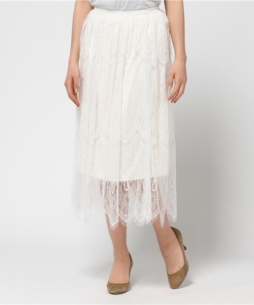Another Edition（アナザーエディション）の「レースロングスカートⅡ/ AEFC LACE LONG SK Ⅱ（スカート・レディース・ホワイト/ネイビー・フリー）」の16枚目の写真