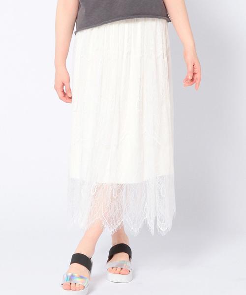 Another Edition（アナザーエディション）の「レースロングスカートⅡ/ AEFC LACE LONG SK Ⅱ（スカート・レディース・ホワイト/ネイビー・フリー）」の3枚目の写真