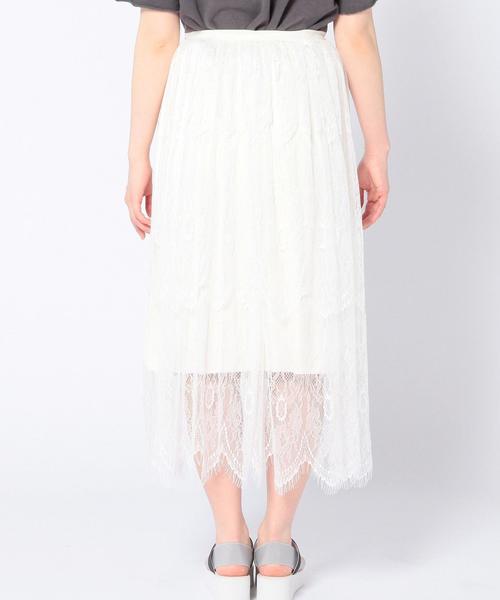 Another Edition（アナザーエディション）の「レースロングスカートⅡ/ AEFC LACE LONG SK Ⅱ（スカート・レディース・ホワイト/ネイビー・フリー）」の4枚目の写真