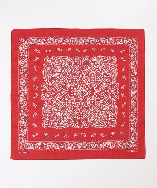 SHIPS(シップス)の「ELEPHANT BRAND: バンダナ スカーフ(バンダナ/スカーフ・メンズ・ホワイト/ネイビー/レッド・ONE SIZE)」の1枚目の写真