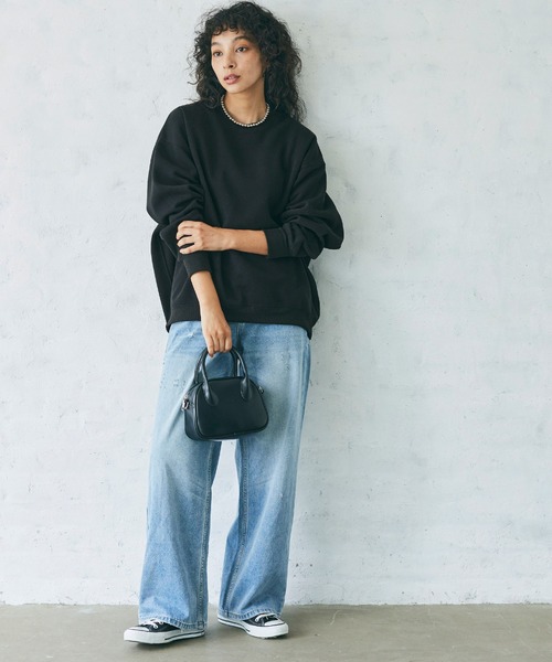 coca(coca)(コカ)の「ふわり~オーバーサイズクルーネックスウェット(スウェット・レディース・ブラウン/グレー/ブラック/グリーン/チャコール/ブルー・M/L)」の16枚目の写真