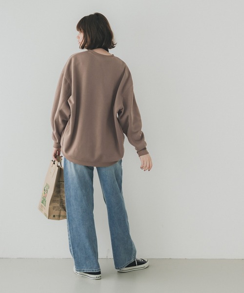 coca(coca)(コカ)の「ふわり~オーバーサイズクルーネックスウェット(スウェット・レディース・ブラウン/グレー/ブラック/グリーン/チャコール/ブルー・M/L)」の12枚目の写真