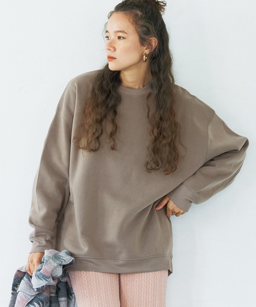 coca(coca)(コカ)の「ふわり~オーバーサイズクルーネックスウェット(スウェット・レディース・ブラウン/グレー/ブラック/グリーン/チャコール/ブルー・M/L)」の11枚目の写真