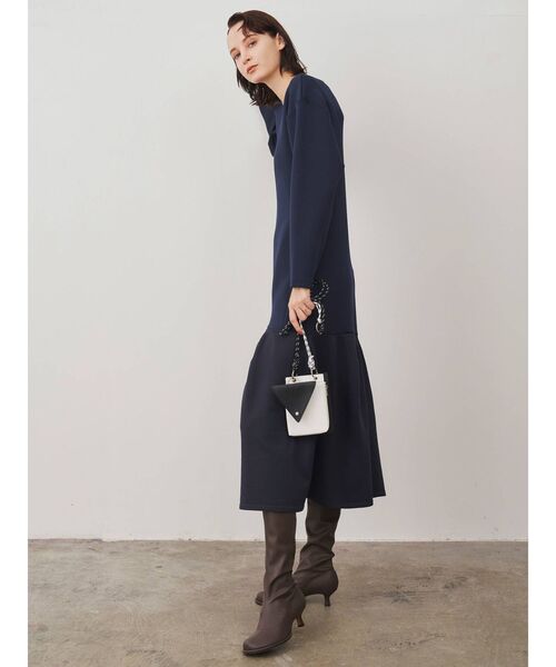 ELENDEEK（エレンディーク）の「ヘムニットジャージワンピース  