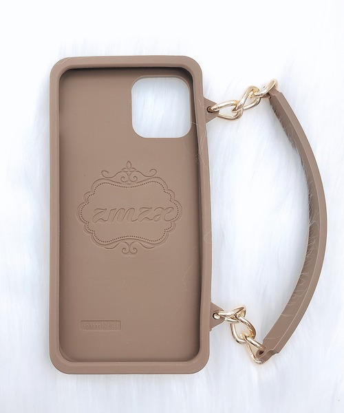 LOUVINI iPhone用ケース ベージュ ハートストラップ LOUVINI iPhone用ケース ベージュ ハートストラップ LOUVINI