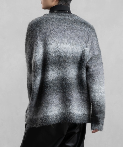 Adoon plain（アドーンプレーン）の「【Adoon plain】グラデーションルーズニット（ニット/セーター・メンズ・ブラック/パープル系/ブラウン・MEDIUM/LARGE）」の13枚目の写真