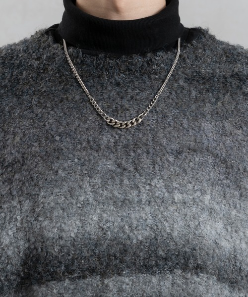 Adoon plain（アドーンプレーン）の「【Adoon plain】グラデーションルーズニット（ニット/セーター・メンズ・ブラック/パープル系/ブラウン・MEDIUM/LARGE）」の14枚目の写真