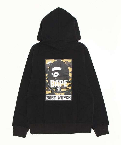 A BATHING APE(アベイシングエイプ)の「BUSY WORKS PULLOVER HOODIE M(パーカー・メンズ・ホワイト/ブラック・X-LARGE/XX-LARGE/MEDIUM/LARGE/XXX-LARGE/SMALL)」の3枚目の写真