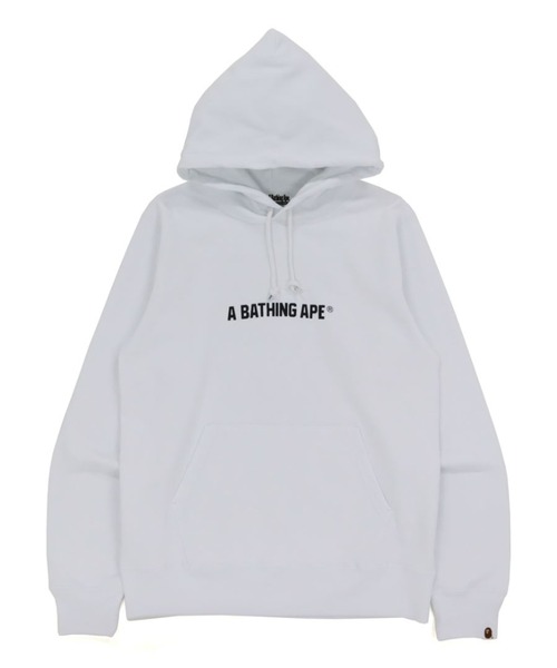 A BATHING APE(アベイシングエイプ)の「BUSY WORKS PULLOVER HOODIE M(パーカー・メンズ・ホワイト/ブラック・X-LARGE/XX-LARGE/MEDIUM/LARGE/XXX-LARGE/SMALL)」の1枚目の写真