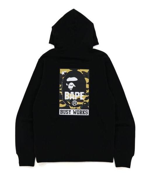 A BATHING APE(アベイシングエイプ)の「BUSY WORKS PULLOVER HOODIE M(パーカー・メンズ・ホワイト/ブラック・X-LARGE/XX-LARGE/MEDIUM/LARGE/XXX-LARGE/SMALL)」の5枚目の写真