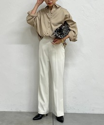 Loungedress サイドスリットパンツ ラウンジドレス　ブラック 黒 LOUNGEDRESS（ラウンジドレス）の「サイドスリットパンツ