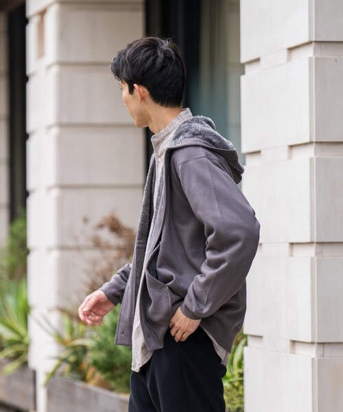 coen（コーエン）の「裏シャギーフリースパーカー（パーカー・メンズ・ダークグレー/ブラック・S/M/L/XL）」の17枚目の写真