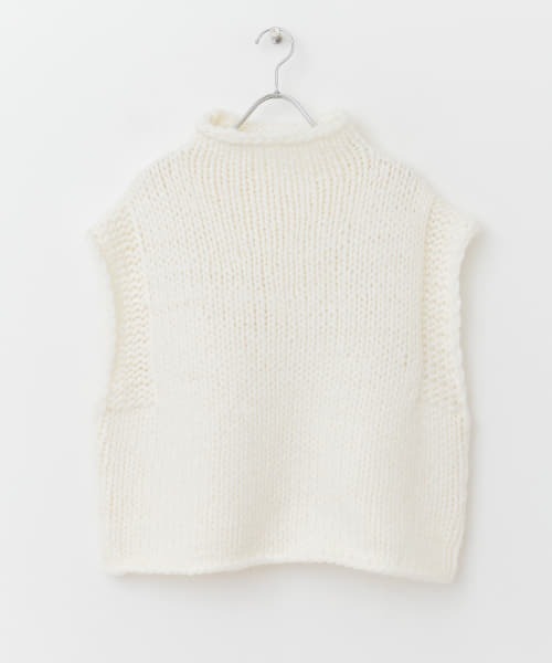 URBAN RESEARCH DOORS（アーバンリサーチドアーズ）の「ハンドニットベスト（ベスト・レディース・オフホワイト/チャコールグレー・MEDIUM）」の17枚目の写真