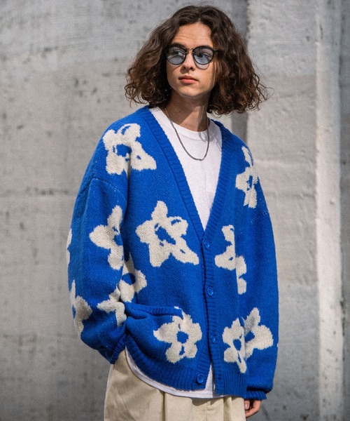 Revo.（レボ）の「フラワーモチーフ 総柄 ジャガードニット ルーズ