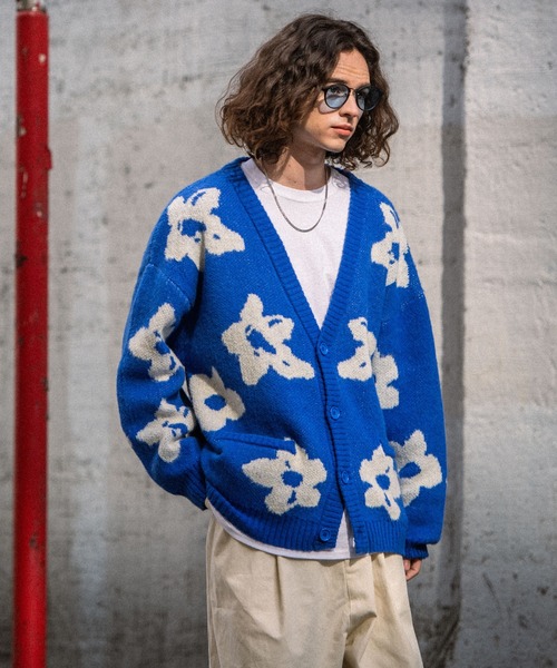 Revo.（レボ）の「フラワーモチーフ 総柄 ジャガードニット ルーズ