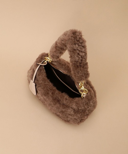 Samantha Thavasa（サマンサタバサ）の「ソフトファー ショルダーバッグ（ショルダーバッグ・レディース・イエロー/ブラウン/グレイッシュベージュ/ライトブルー/その他1・FREE）」の9枚目の写真