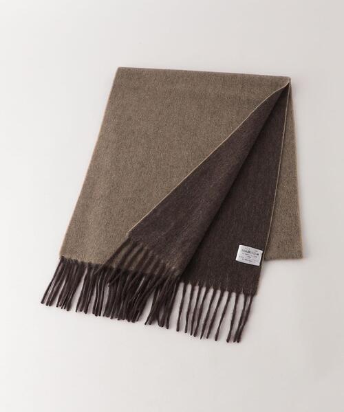 green label relaxing（グリーンレーベルリラクシング）の「カシミヤ リバー ソリッド マフラー（マフラー・メンズ・ベージュ/パープル/ネイビー/ダークグレー/ケリー/ダークブラウン/ブラック・FREE）」の4枚目の写真