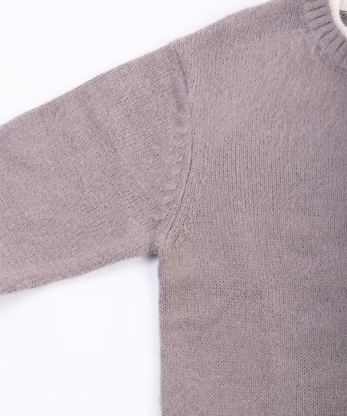 WESTSEA（ウエストシー）の「モヘヤライク起毛 レイヤード クルーネックニット（ニット/セーター・メンズ・ベージュ/グリーン/グレー・LL/L/M）」の20枚目の写真