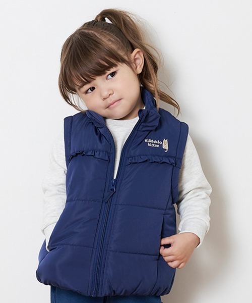 kladskap(クレードスコープ)の「ネコワンポイント3way中わたブルゾン(ブルゾン・キッズ・ピンク/ネイビー・120cm/90cm/110cm/100cm)」の17枚目の写真