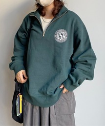 13オンス裏起毛胸刺繍ハーフシップスウェット