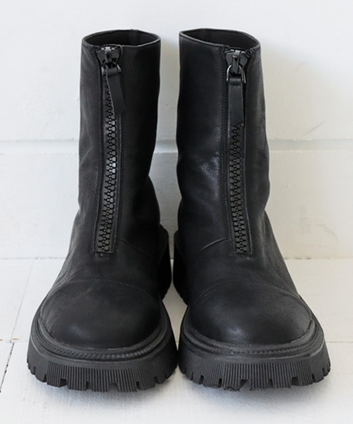 antiqua（アンティカ）の「フロントジップブーツ（ブーツ・レディース・ブラック/ブラウン系その他・37/38/39/40/41）」の19枚目の写真