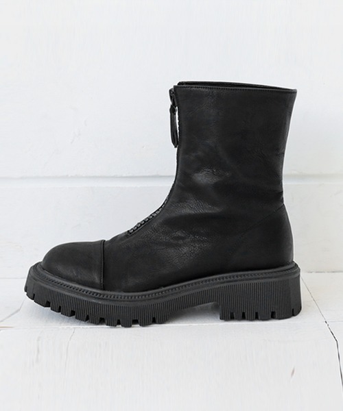 antiqua（アンティカ）の「フロントジップブーツ（ブーツ・レディース・ブラック/ブラウン系その他・37/38/39/40/41）」の20枚目の写真