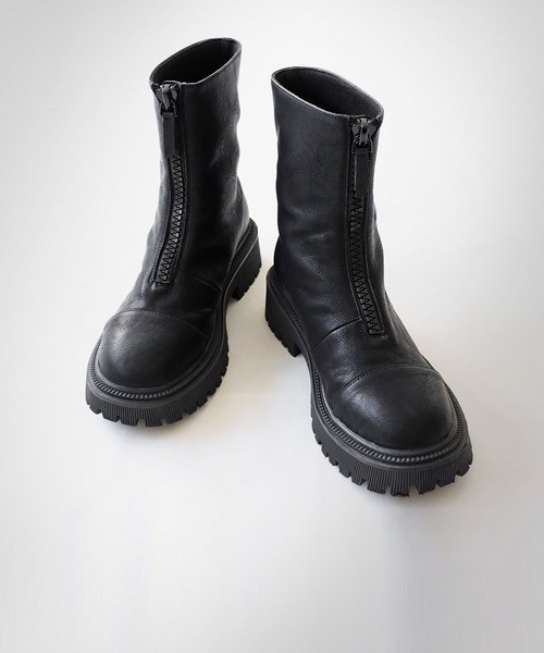 antiqua（アンティカ）の「フロントジップブーツ（ブーツ・レディース・ブラック/ブラウン系その他・37/38/39/40/41）」の5枚目の写真