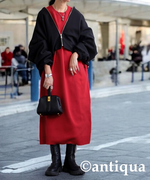 antiqua（アンティカ）の「フロントジップブーツ（ブーツ・レディース・ブラック/ブラウン系その他・37/38/39/40/41）」の21枚目の写真