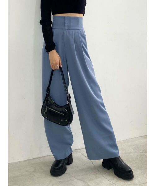 EMODA（エモダ）の「スーパーハイウエストストレートパンツ（その他パンツ・レディース・ブラック/ブルー/グレー・SMALL/MEDIUM）」の3枚目の写真