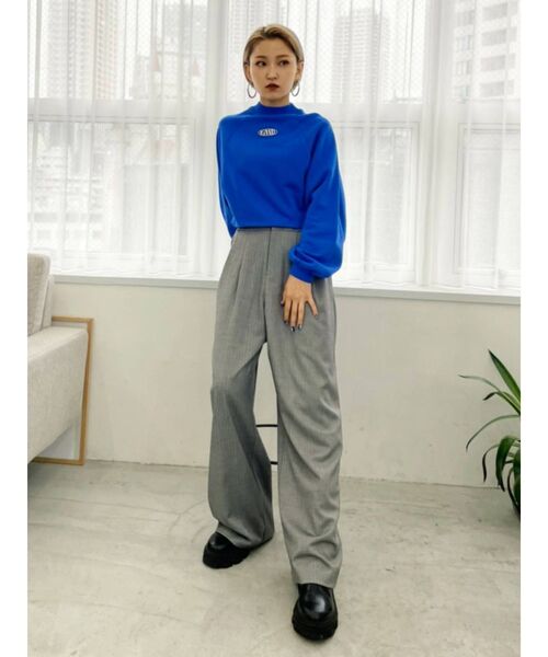 EMODA（エモダ）の「スーパーハイウエストストレートパンツ（その他パンツ・レディース・ブラック/ブルー/グレー・SMALL/MEDIUM）」の5枚目の写真