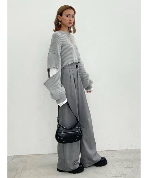 EMODA（エモダ）の「スーパーハイウエストストレートパンツ（その他パンツ・レディース・ブラック/ブルー/グレー・SMALL/MEDIUM）」の7枚目の写真