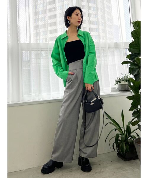 EMODA（エモダ）の「スーパーハイウエストストレートパンツ（その他パンツ・レディース・ブラック/ブルー/グレー・SMALL/MEDIUM）」の9枚目の写真