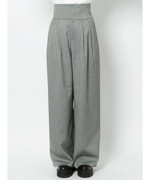 EMODA（エモダ）の「スーパーハイウエストストレートパンツ（その他パンツ・レディース・ブラック/ブルー/グレー・SMALL/MEDIUM）」の14枚目の写真