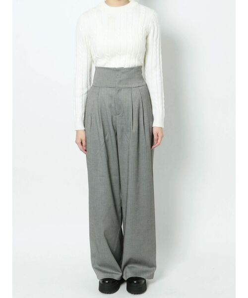 EMODA（エモダ）の「スーパーハイウエストストレートパンツ（その他パンツ・レディース・ブラック/ブルー/グレー・SMALL/MEDIUM）」の21枚目の写真