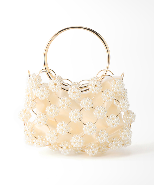 Charles Chaton（シャルルシャトン）の「Galaxy Pearl Beaded Bag（ハンドバッグ・レディース・ホワイト・FREE）」の4枚目の写真