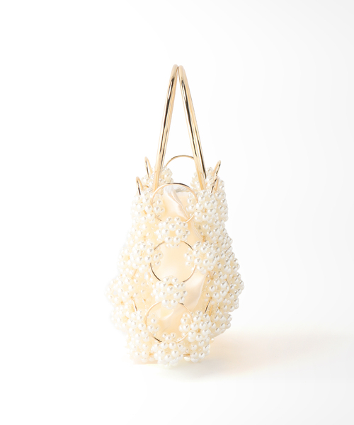 Charles Chaton（シャルルシャトン）の「Galaxy Pearl Beaded Bag（ハンドバッグ・レディース・ホワイト・FREE）」の5枚目の写真
