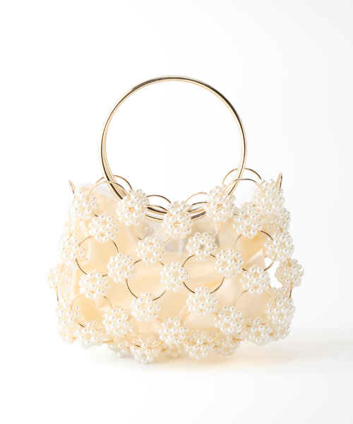 Charles Chaton（シャルルシャトン）の「Galaxy Pearl Beaded Bag（ハンドバッグ・レディース・ホワイト・FREE）」の6枚目の写真