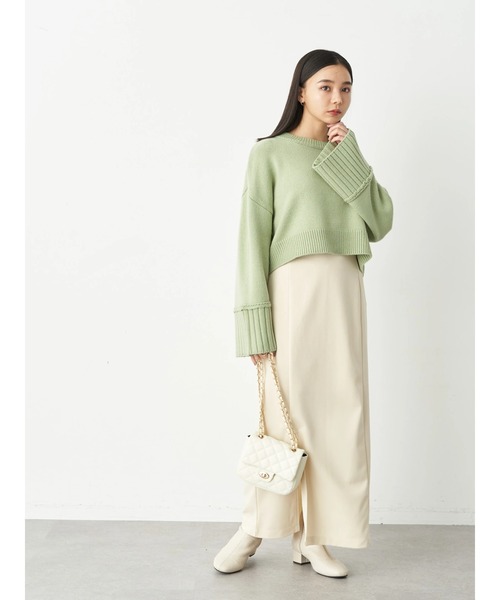 earth music&ecology(アースミュージックアンドエコロジー)の「キルティングチェーンショルダー(ショルダーバッグ・レディース・ブラック/アイボリー/ダークブルー/ライトピンク・FREE)」の5枚目の写真