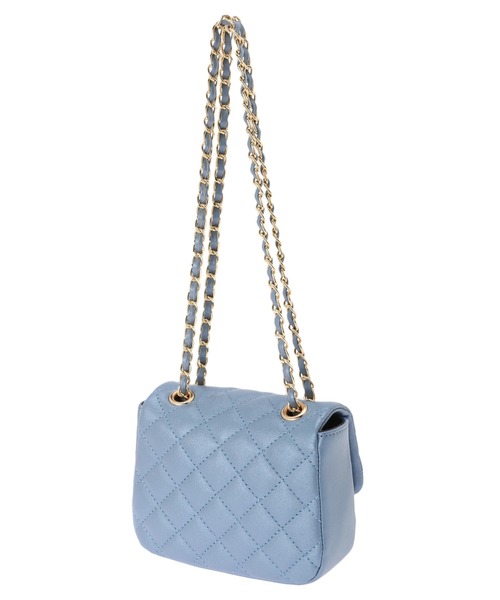 earth music&ecology(アースミュージックアンドエコロジー)の「キルティングチェーンショルダー(ショルダーバッグ・レディース・ブラック/アイボリー/ダークブルー/ライトピンク・FREE)」の12枚目の写真