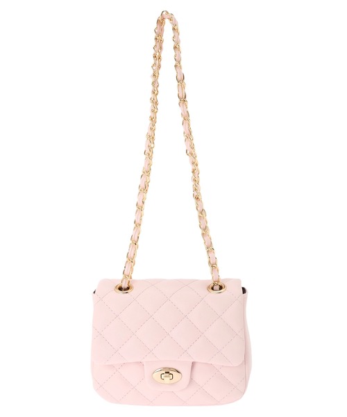 earth music&ecology(アースミュージックアンドエコロジー)の「キルティングチェーンショルダー(ショルダーバッグ・レディース・ブラック/アイボリー/ダークブルー/ライトピンク・FREE)」の19枚目の写真