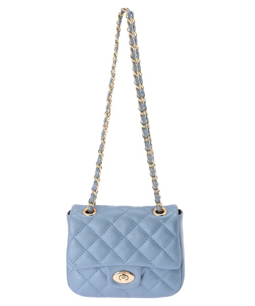 earth music&ecology(アースミュージックアンドエコロジー)の「キルティングチェーンショルダー(ショルダーバッグ・レディース・ブラック/アイボリー/ダークブルー/ライトピンク・FREE)」の20枚目の写真