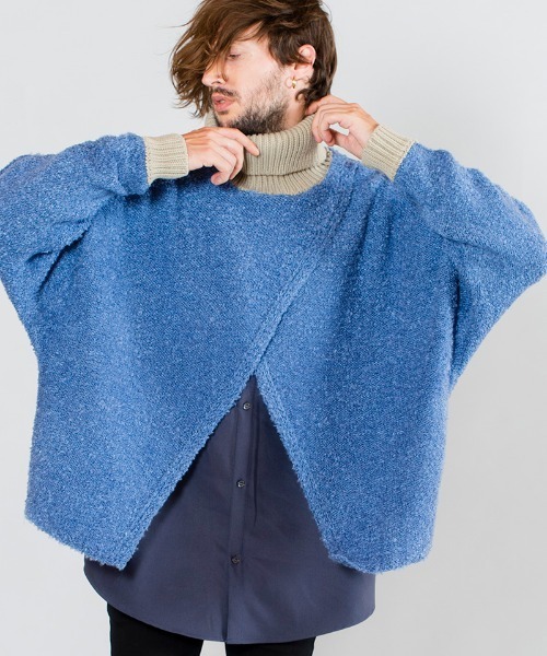 NO ID.（ノーアイディ）の「mn2708-ドッキングニットオフタートルPO（ニット/セーター・メンズ・ブルー/ブラック/グレー・ONE SIZE）」の13枚目の写真