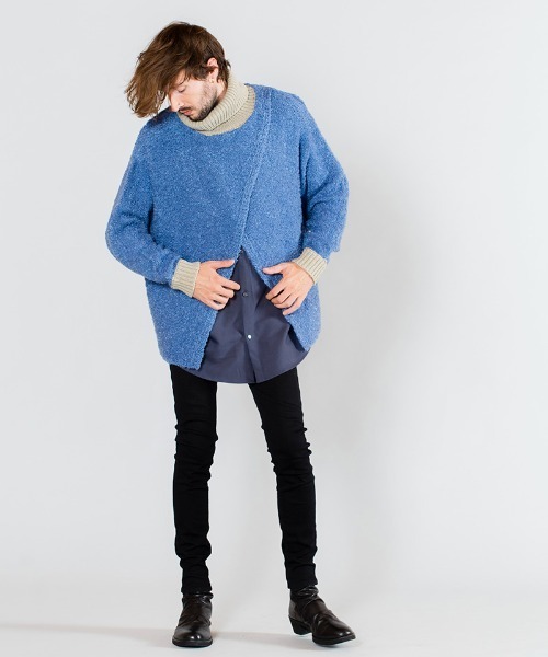 NO ID.（ノーアイディ）の「mn2708-ドッキングニットオフタートルPO（ニット/セーター・メンズ・ブルー/ブラック/グレー・ONE SIZE）」の20枚目の写真