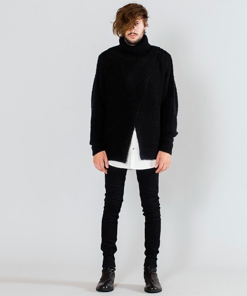 NO ID.（ノーアイディ）の「mn2708-ドッキングニットオフタートルPO（ニット/セーター・メンズ・ブルー/ブラック/グレー・ONE SIZE）」の11枚目の写真